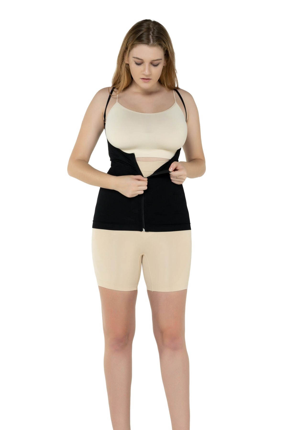 Fermuarlı Göğüs Altı İp Askılı Atlet Şekillendirici Korse 4200