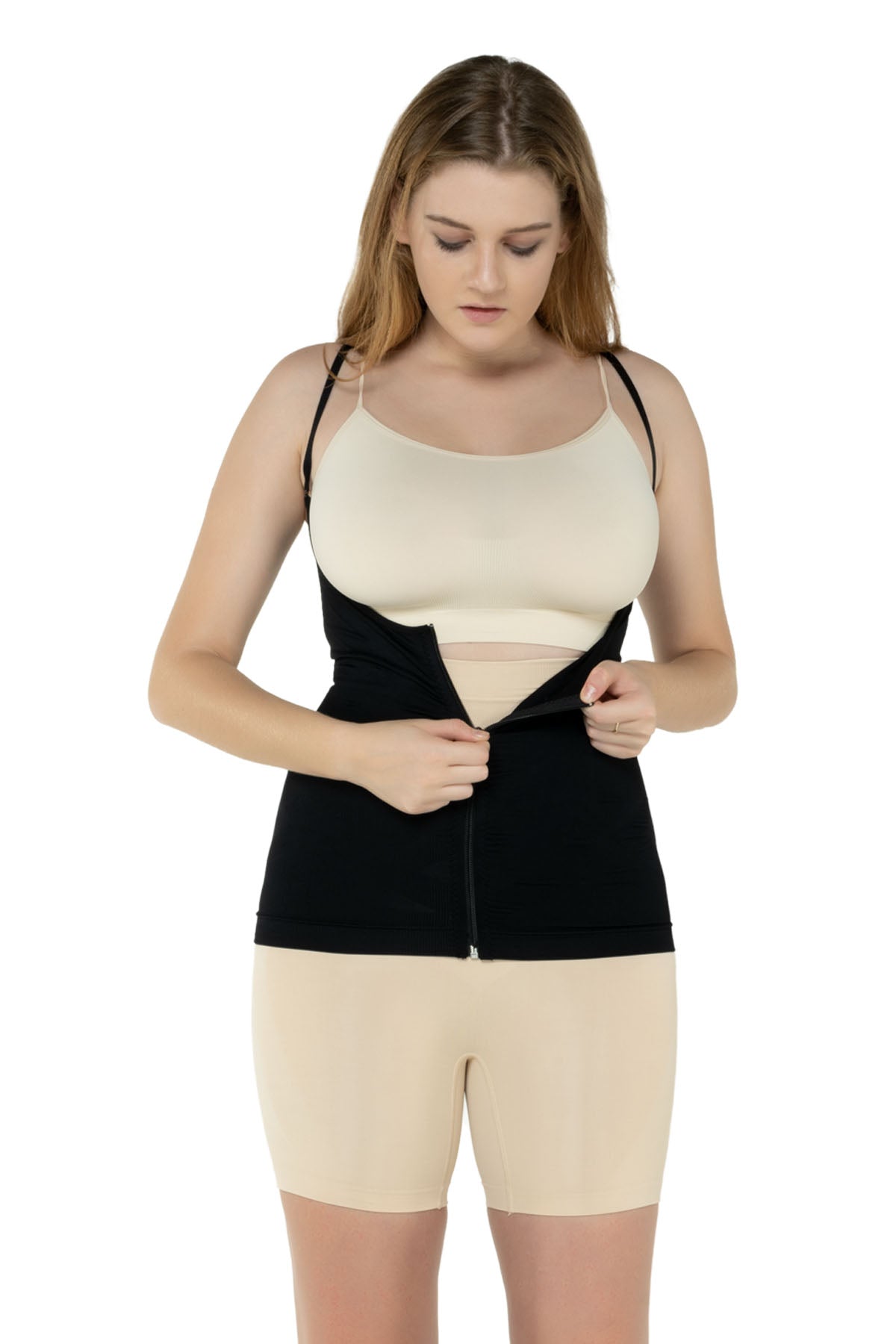 Fermuarlı Göğüs Altı İp Askılı Atlet Şekillendirici Korse 4200