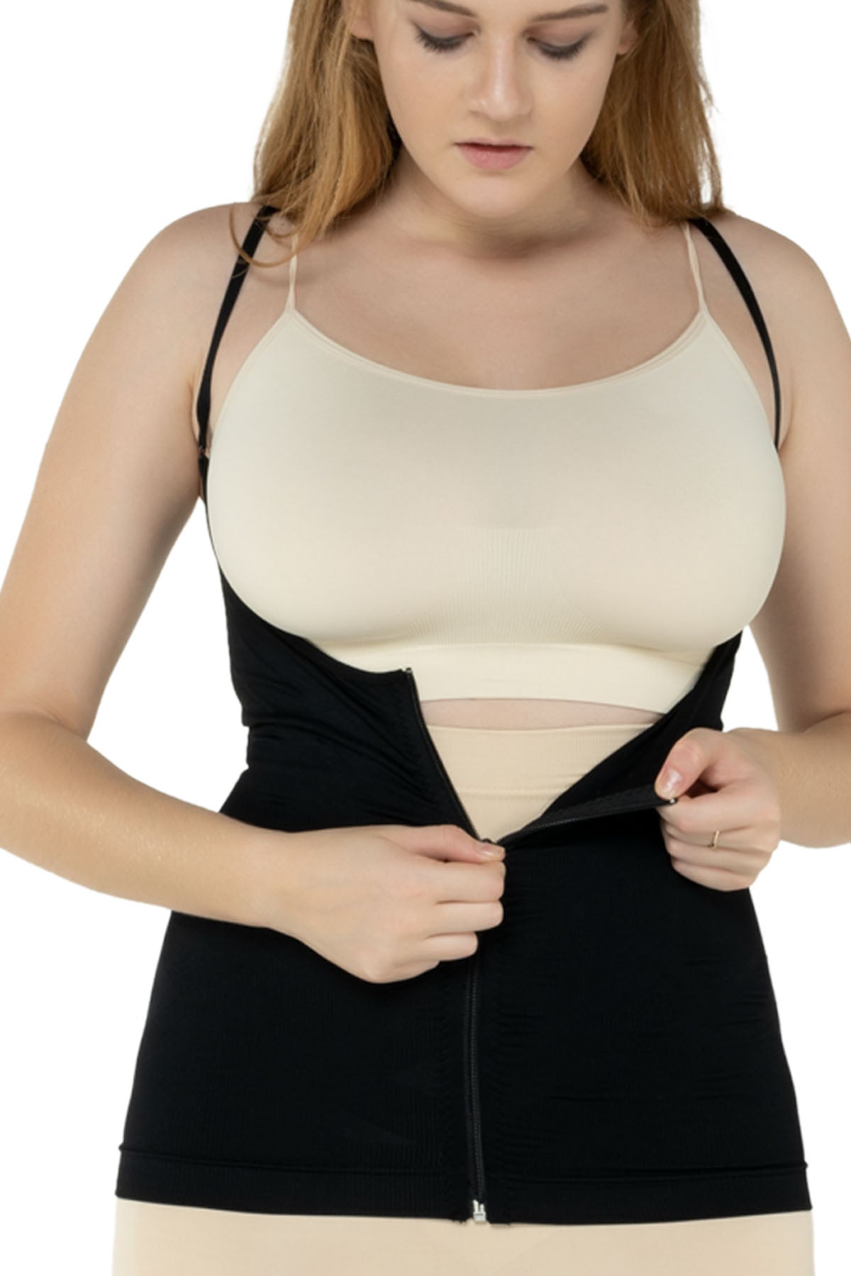 Fermuarlı Göğüs Altı İp Askılı Atlet Şekillendirici Korse 4200