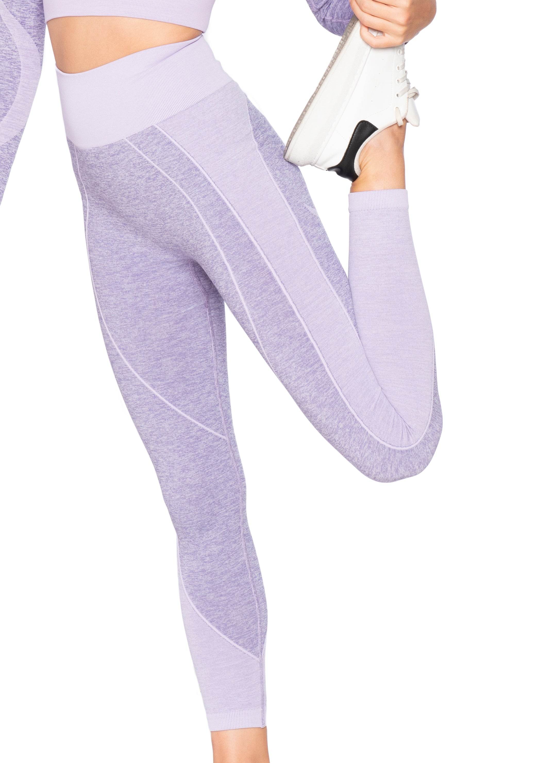 Seamless Melanj Dikişsiz Örme Spor Tayt 8900