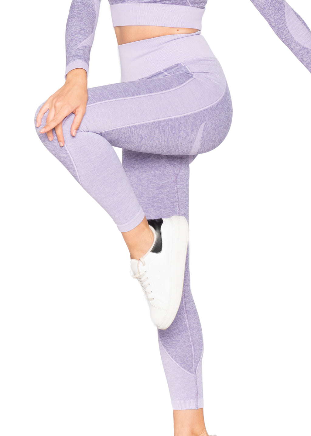 Seamless Melanj Dikişsiz Örme Spor Tayt 8900