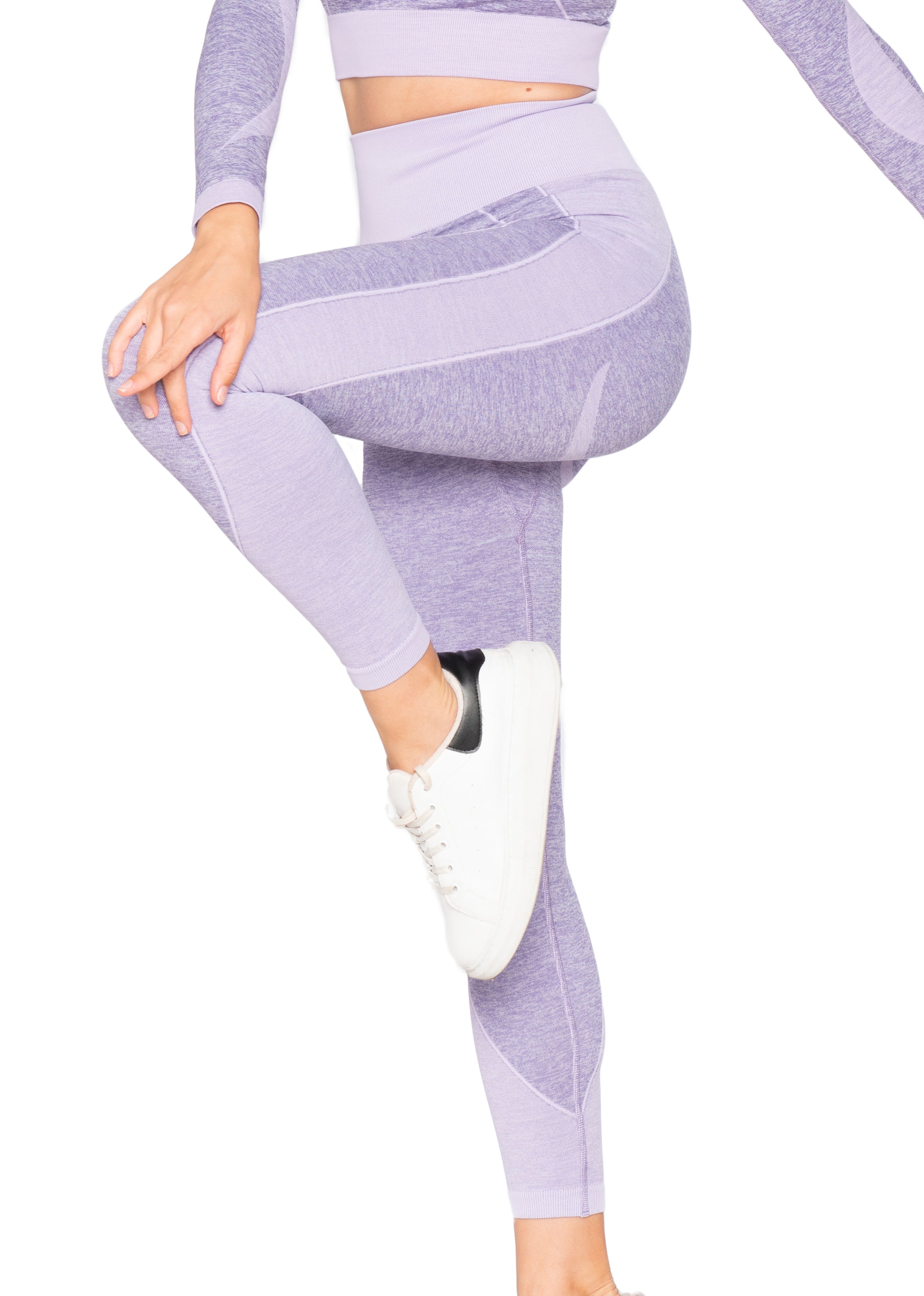 Seamless Melanj Dikişsiz Örme Spor Tayt 8900