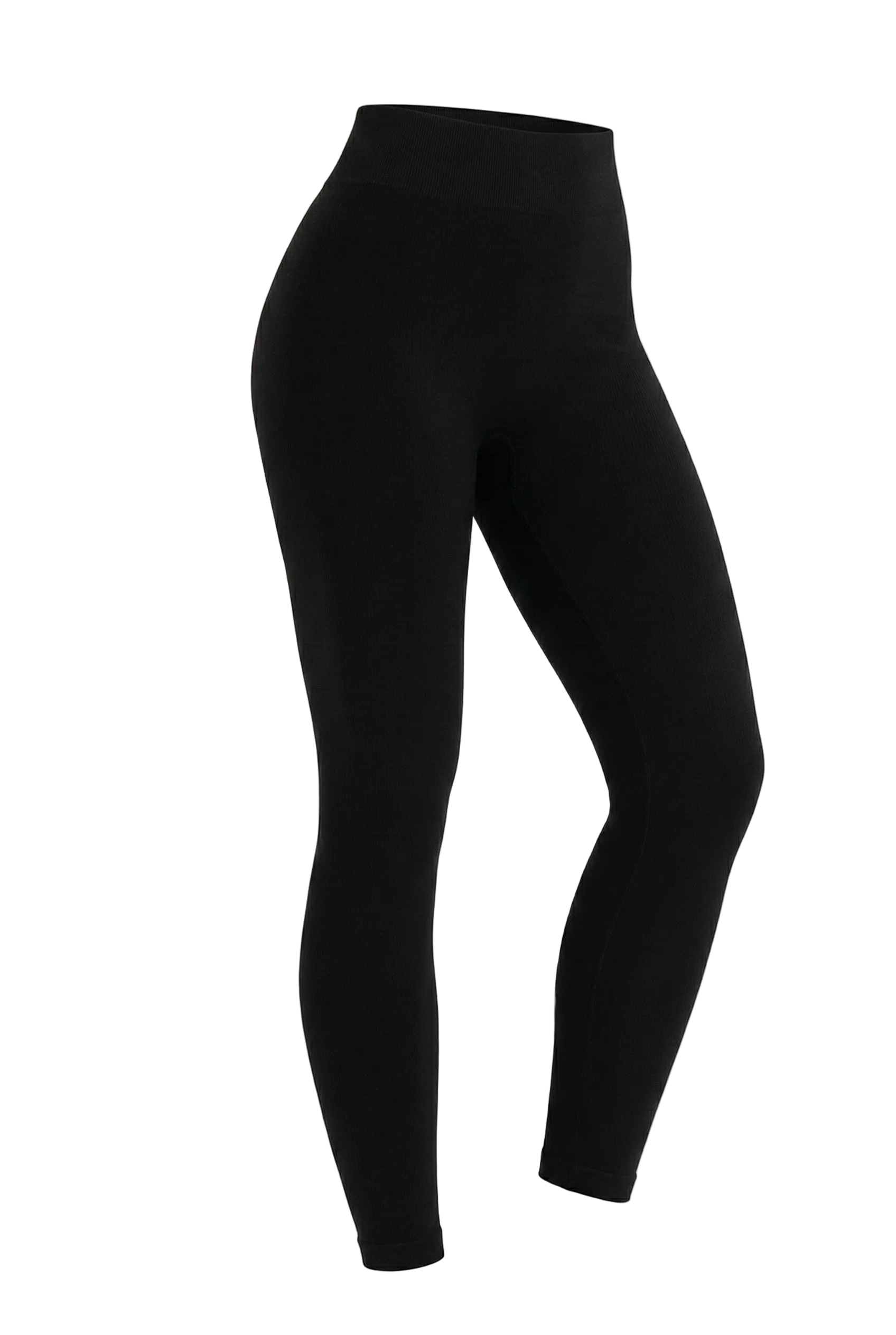 Yüksek Belli Toparlayıcı Fitilli Dikişsiz Örme Spor Tayt 9001