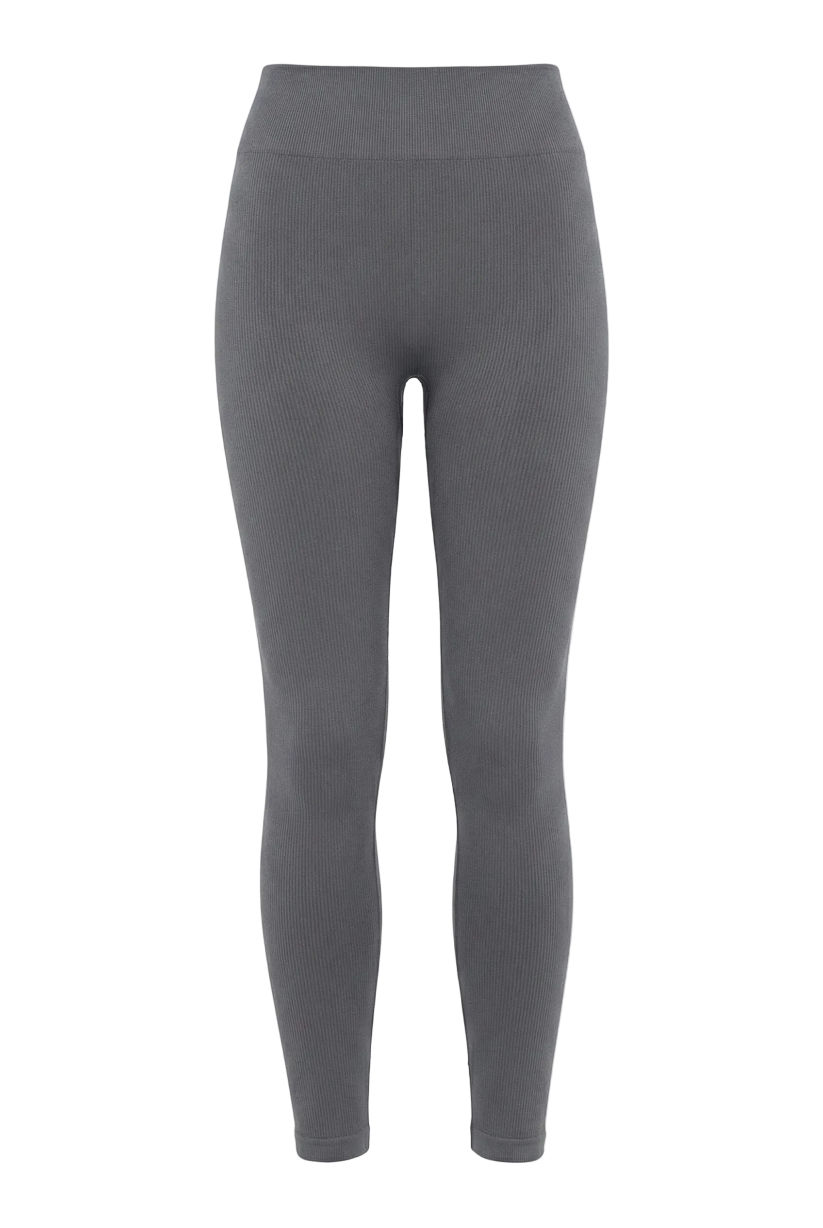 Yüksek Belli Toparlayıcı Fitilli Dikişsiz Örme Spor Tayt 9001