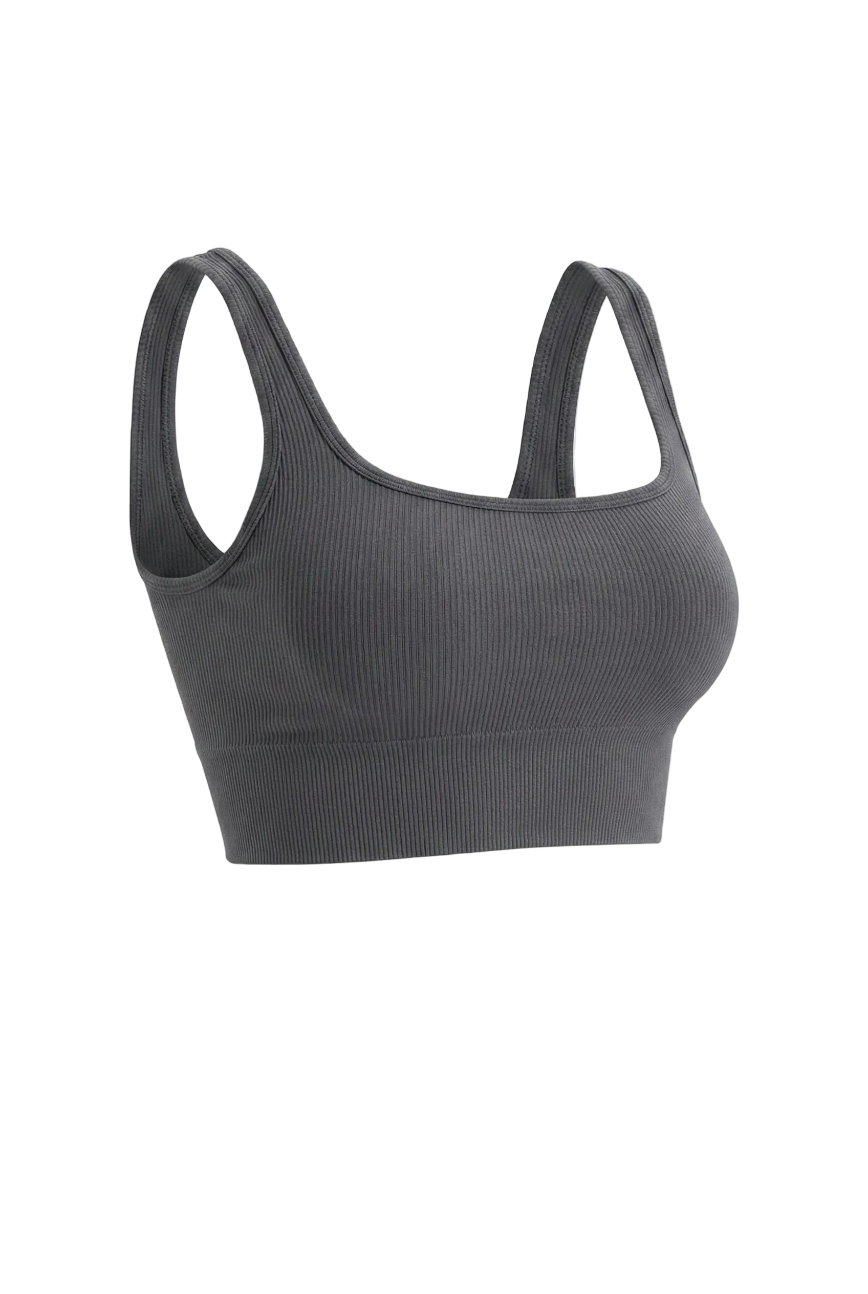 Kalın Askılı Fitilli Dikişsiz Örme Spor Büstiyer 9002