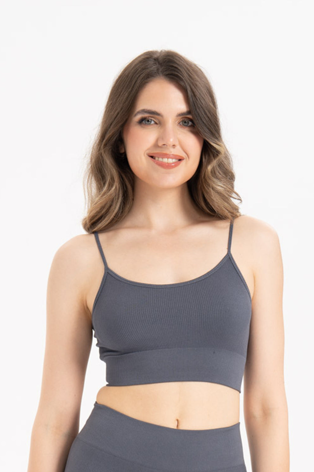 İnce Askılı Fitilli Dikişsiz Örme Spor Büstiyer 9003