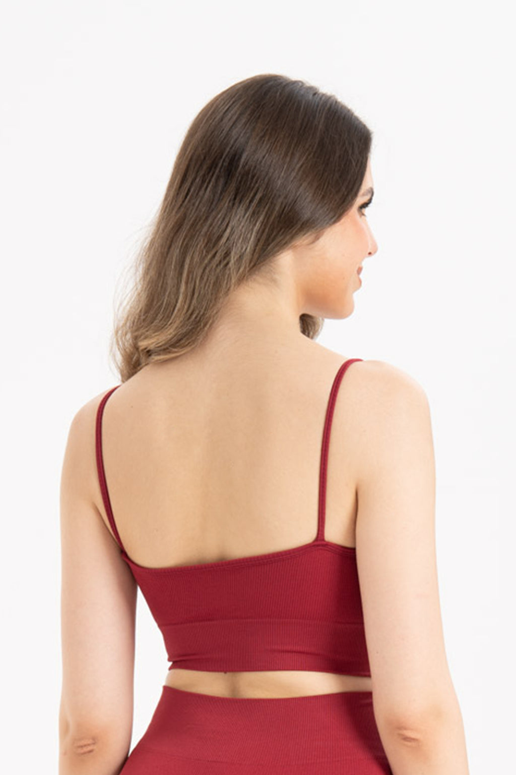 İnce Askılı Fitilli Dikişsiz Örme Spor Büstiyer 9003