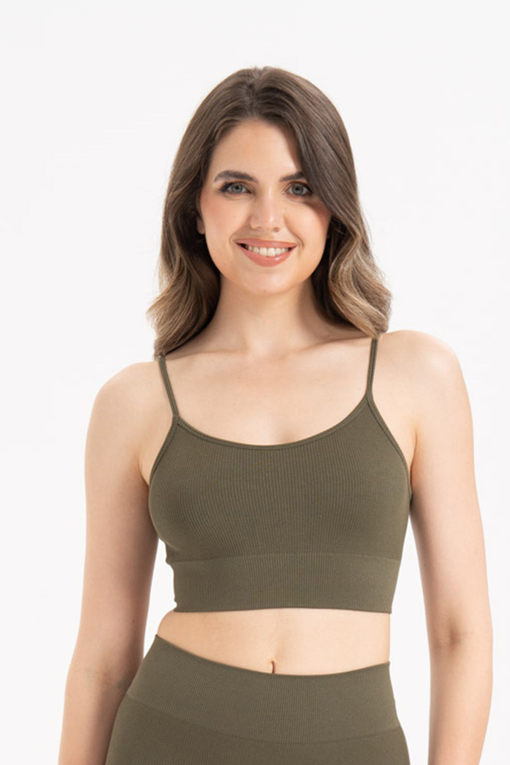 İnce Askılı Fitilli Dikişsiz Örme Spor Büstiyer 9003