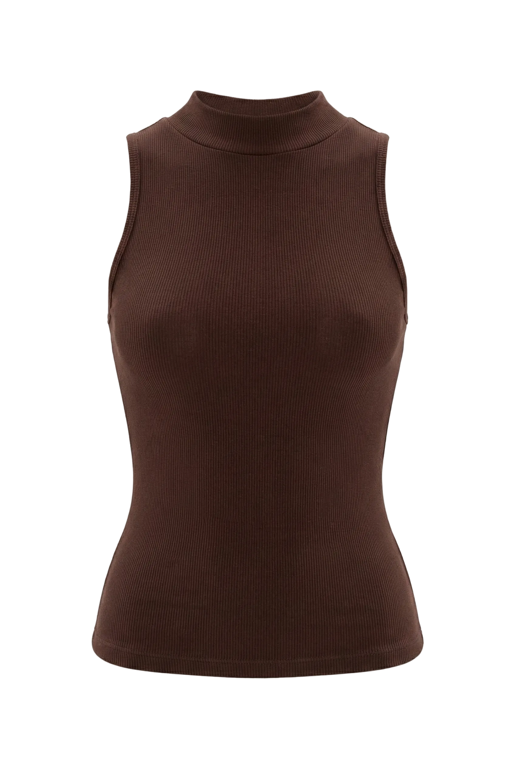 Kadın Dikişsiz Örme Fitilli Kolsuz Boğazlı Bluz 9007